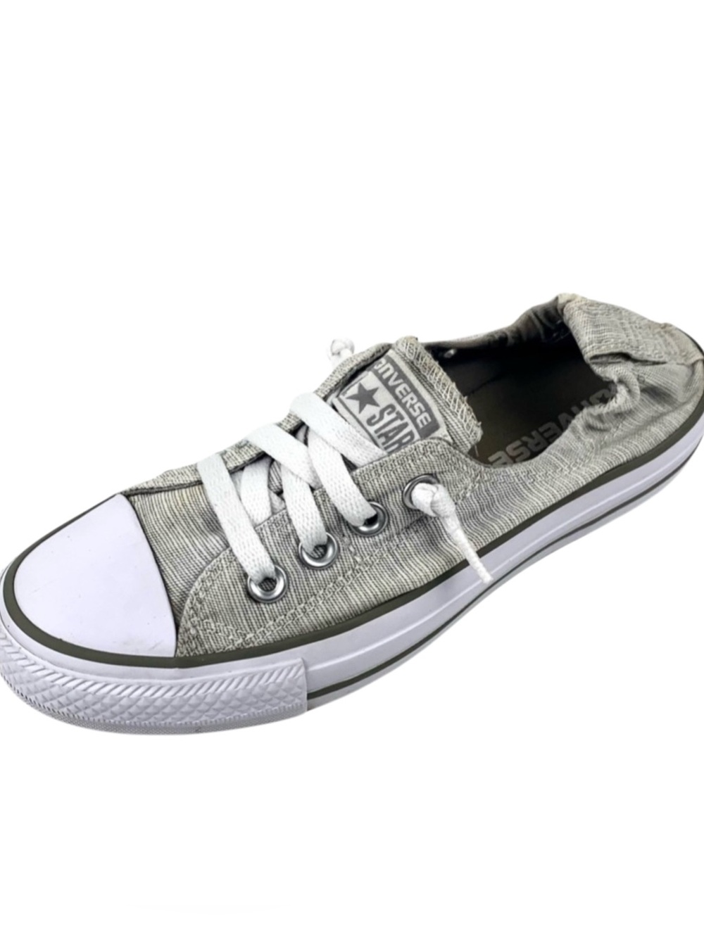Converse All Star Shoreline Gray Canvas Slip On Size 5